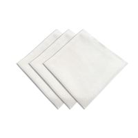 SUCRE D'OCRE Lot de 3 serviettes de table BELLA 45x45 cm - Blanc