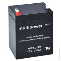 Batterie plomb AGM MP2.9-12 12V 2.9Ah T1