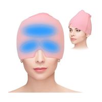 Poche de Froid en Gel Masque Migraine Reutilisable Bonnet Migraine Relief Cap, Compresse Froide Chaude Chapeau pour Yeux,Mal de Tête