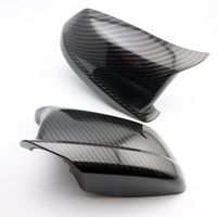 motif carbone - Coque de protection noire pour rétroviseur, en fibre de carbone, pour BMW série 5 F10 F11 F18