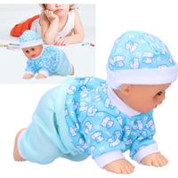PIN® Réaliste mignon bébé poupée électrique intelligent rire rampant poupée simulation enfants jouet (10in S Boy) 131099