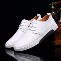 Derby Chaussure Chic Homme - Blanc - Cuir - Design classique de mode exquis de haute qualité confortable nouveau