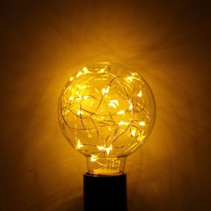 AMPOULE - LED Wowlela Ampoule LED, G80 E27 Vintage Filament Fil de Cuivre Base de Lumière Décorative Étoilée pour Fête de Mariage de.[Y4049]