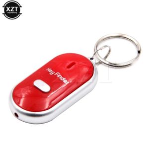 TRACAGE GPS Rouge-Mini porte-clés LED sifflet Key Finder, son clignotant, bip, télécommande perdue, localisateur, traqueu
