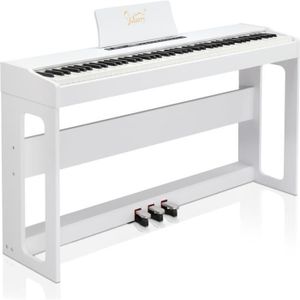 FunKey DP-1088 WM Piano numérique blanc mat Set incl. banc, casque