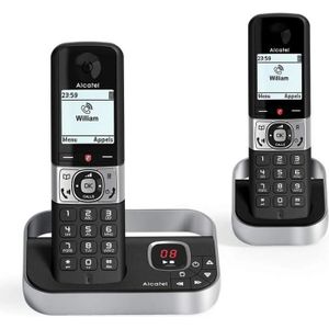 Téléphone fixe Téléphone sans fil DECT Alcatel F890 voice duo noi