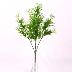 FLEUR ARTIFICIELLE Plantes - Composition florale,plantes artificielles Simulation herbe plastique fougères feuilles vertes faux - 1Pcs 5 Forks 39
