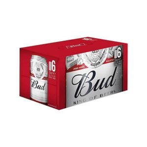 BIERE Bud Bière blonde boîte 5% 6 x 33 cl 5%vol.
