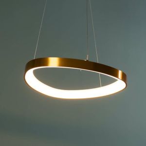 LUSTRE ET SUSPENSION Suspension minimaliste dorée LED lumière indirecte - Mesiano