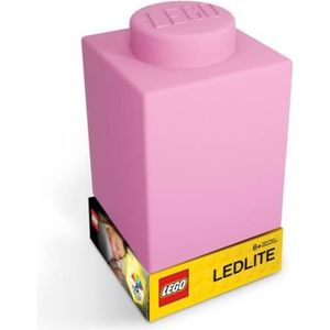 VEILLEUSE BÉBÉ Veilleuse enfant - LEGO - Block rose - Silicone doux - 8 couleurs - Sans BPA ni PVC