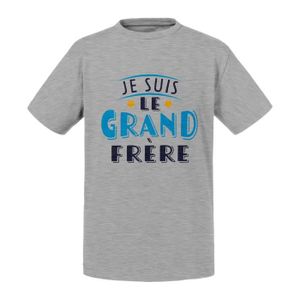 T-SHIRT T-shirt Enfant Gris Je Suis le Grand Frère - Famil