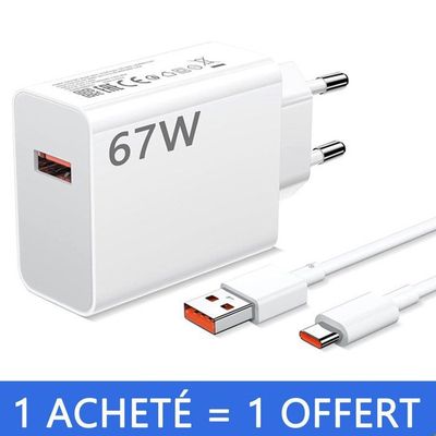 Chargeur OnePlus 100W Officiel + Câble USB-C 1m – Blanc – Garanti 2 Ans