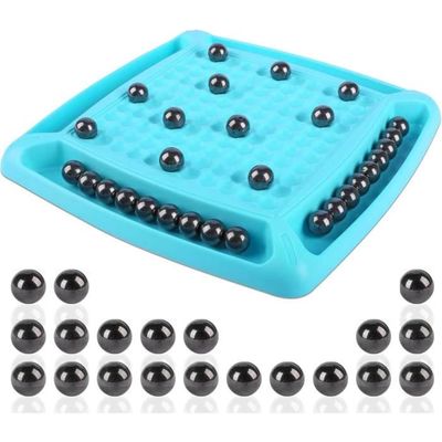 Jeu D'échecs Magnétique Biluer – Plateau Tournant Et Billes Aimantées – Jeu De Stratégie 2 à 4 Joueurs – Cadeau Familial Ludique Dès 6 Ans
