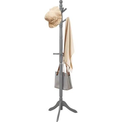HOMASIS Porte-manteau de sol avec 8 crochets, porte-manteau en fer pour entrée, couloir, salon, hauteur 175 cm, noir HOMASIS Porte-manteau de sol avec 8 crochets, porte-manteau en fer pour entrée, couloir, salon, hauteur 175 cm, noir