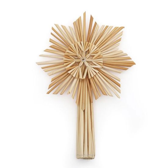 Étoile De Sapin De Noël En Paille Naturelle – 30,5 X 20 Cm – Faite à La Main – Cimier Décoratif Pour Le Sommet Du Sapin - 11