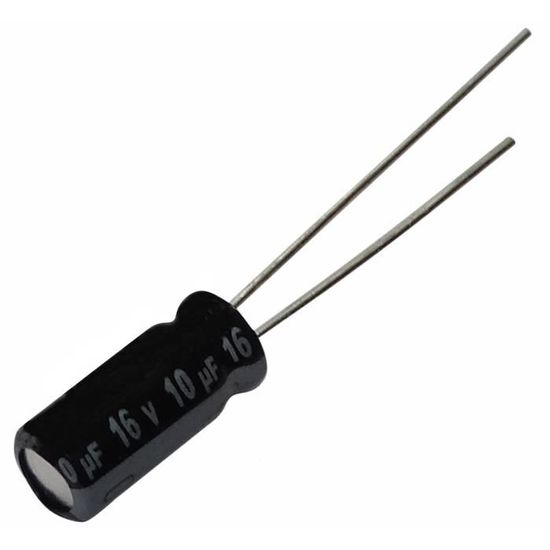 Aerzetix 20x Condensateur /électrolytique chimique 1/µF /± 20/% 100V THT 105/°C 1000h /Ø5x11mm radial