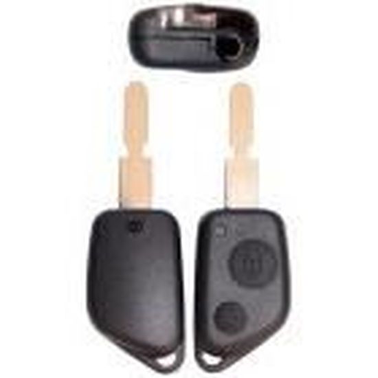 Coque De Télécommande De Clé Pour Peugeot 206, 306, 405 - Avec Puce ID46 PCF7961 Et Lame NE73 - Fréquence 433 MHz