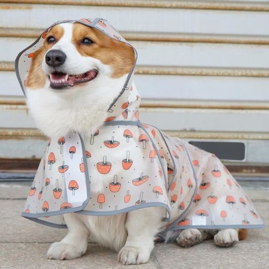 Veste de pluie reflechissante pour animaux de compagnie Impermeable impermeable pour chien animalerie Champignon 3XL 84399 Cdiscount