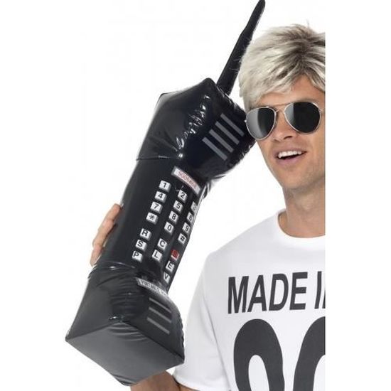 Téléphone portable gonflable - GENERIQUE - Noir - Accessoire humoristique pour déguisement