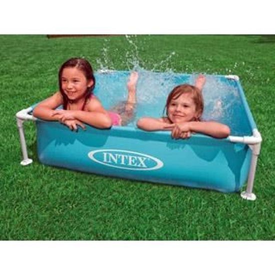 piscine intex metal frame junior 1 22x1 22x0 30m bleue cdiscount jardin