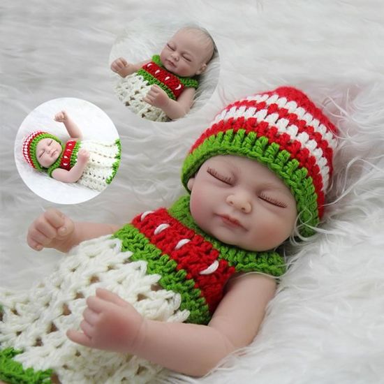 11 ''Reborn Baby Doll En Vinyle Souple de Couchage Nouveau-Né Bébé Poupée réaliste Silicone Fille Poupée Enfants Filles Bebe Reborn 