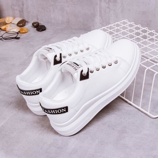 Basket femme blanche en cuir cheap