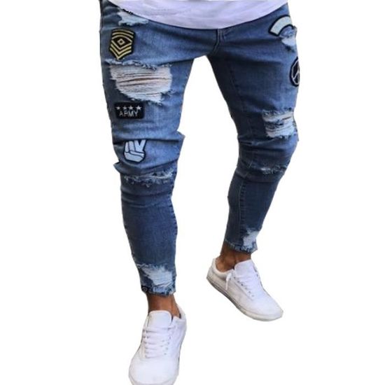 Chemise En Jean Déchiré Et Délavé Pour Homme - Marque Victorious DK158 - Toutes Tailles - Neuf Avec étiquettes