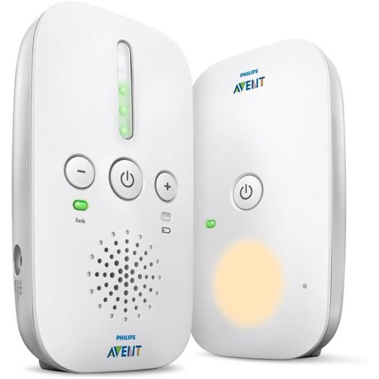 PHILIPS AVENT SCD502/26 - Ecoute bébé Audio connecté - Mode Smart Eco - Jusqu’à 24h d'autonomie - Fonction veilleuse