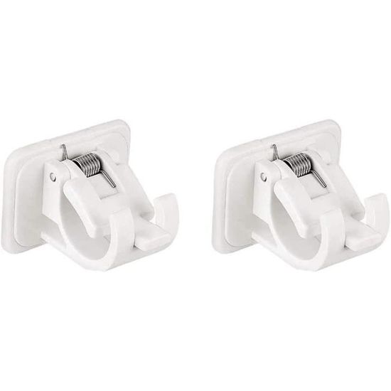 Coshar Lot De 10 Supports Muraux Pour Double Tringle à Rideaux - Fixation Acier, Vis Incluses - 110 Mm