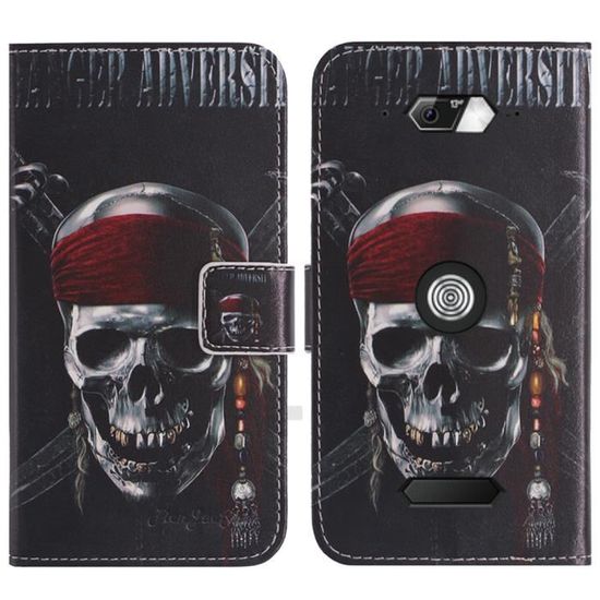 Custodia Flip Per Doogee S200 Plus - Tessuto Oxford E Pelle PU Con