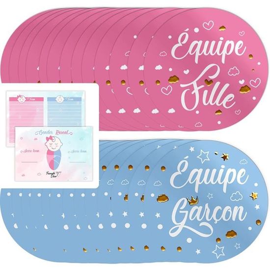 Carte révélation sexe bébé garçon ou fille - Gender Reveal - PDF
