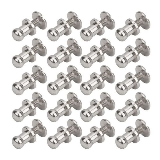 20 Rivets En Cuivre Tête Ronde 5x12 Mm - Novara Metalli, Neufs
