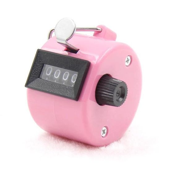 Lot de 2 compteurs à main Clicker Counter à 4 chiffres Compteur de quantité Compteur de doigts Compteur de tours pour Compteur de personnes, Sport School