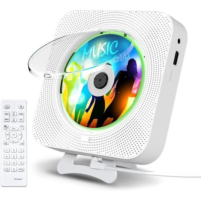 Lecteur CD Bluetooth avec Lumière de Fond Lecteurs CD Mural Haut-parleurs  intégrés avec Couvercle Anti-poussière et télécommande et - Cdiscount Jeux  - Jouets