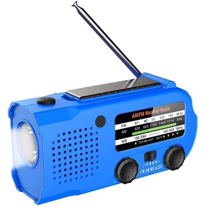 Radio D'urgence Multifonction 30000 MAh - NOAA AM/FM, Solaire, Manivelle, Lampe Torche, Chargeur USB, SOS - 12