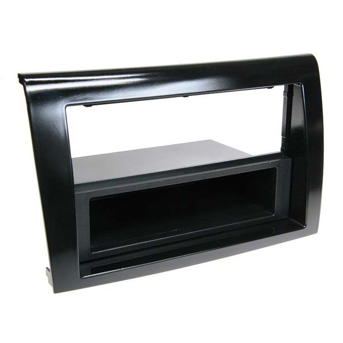 Adaptateur de façade 2-DIN avec vide poche FIAT Bravo 2007 > noir piano