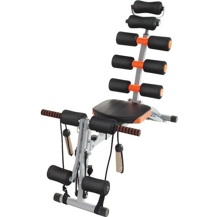 Bilingda® Core Appareil de musculation pour abdominaux, bras dos et épaules, Acier enduit poudre