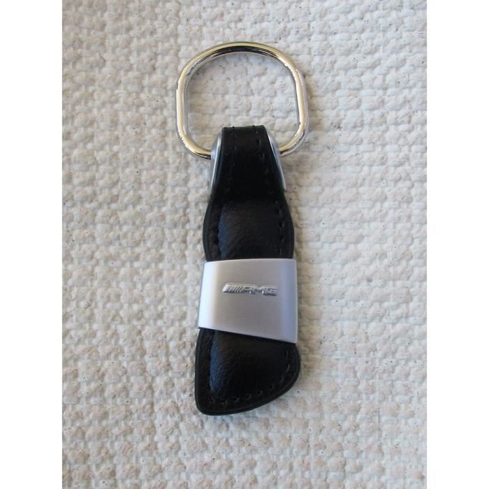 Porte clés AMG en Cuir véritable Deluxe Noir mercedes Porte-clés Clef clé clefs Logo …