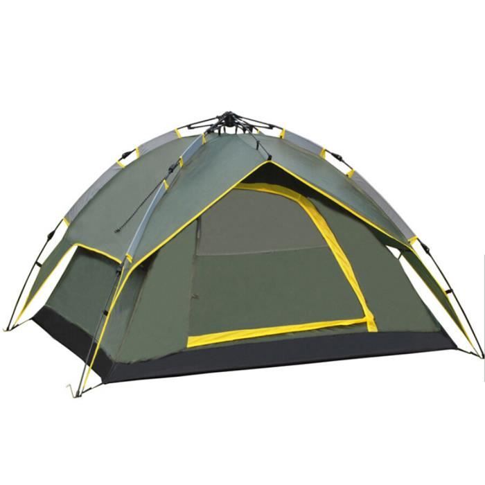Tente Camping Familiale Pliante étanche Automatique Double Couche 3-4 homme