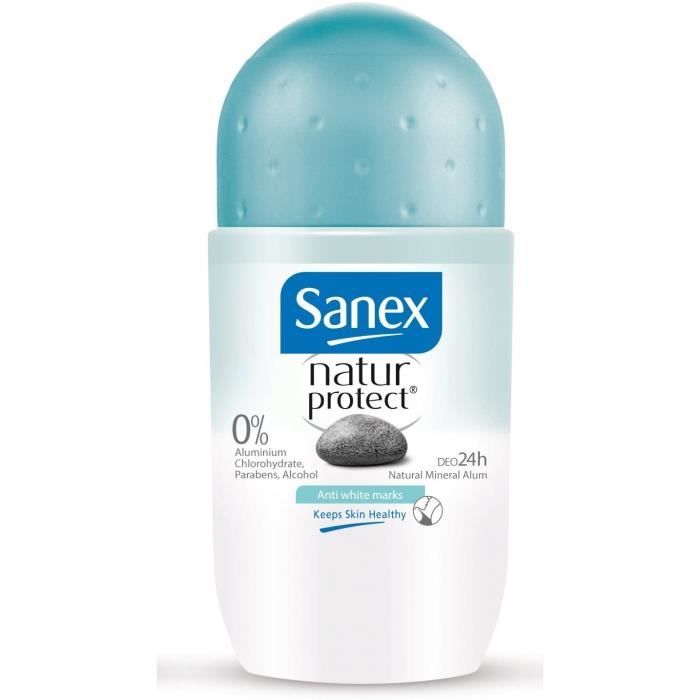 Déodorants et anti-transpirants Sanex Déodorant Roll-On Natur Protect Anti Traces Blanches 50 ml 72309