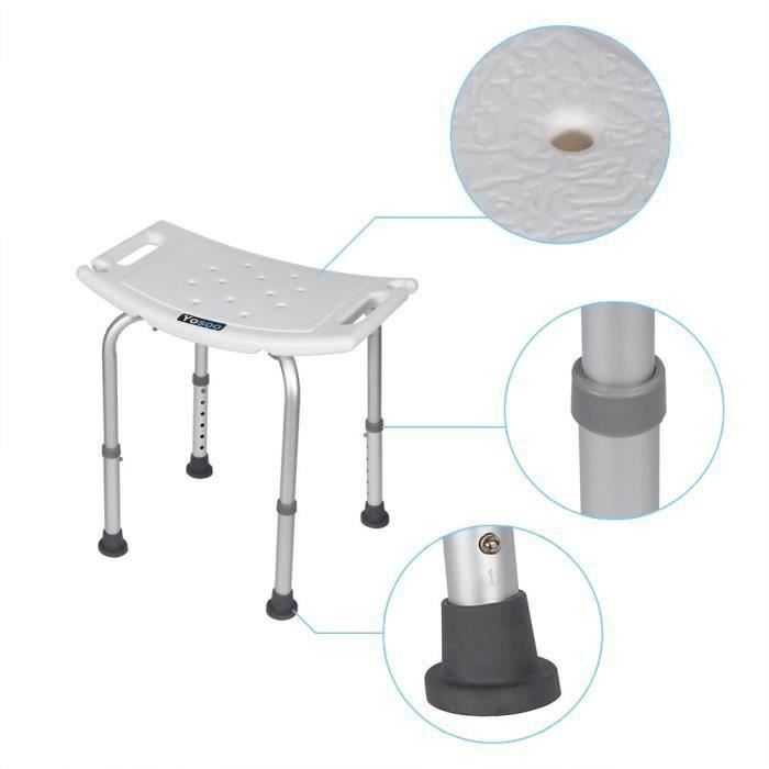 Tabouret de Douche Siège de Douche Antidérapant Salle de Bain