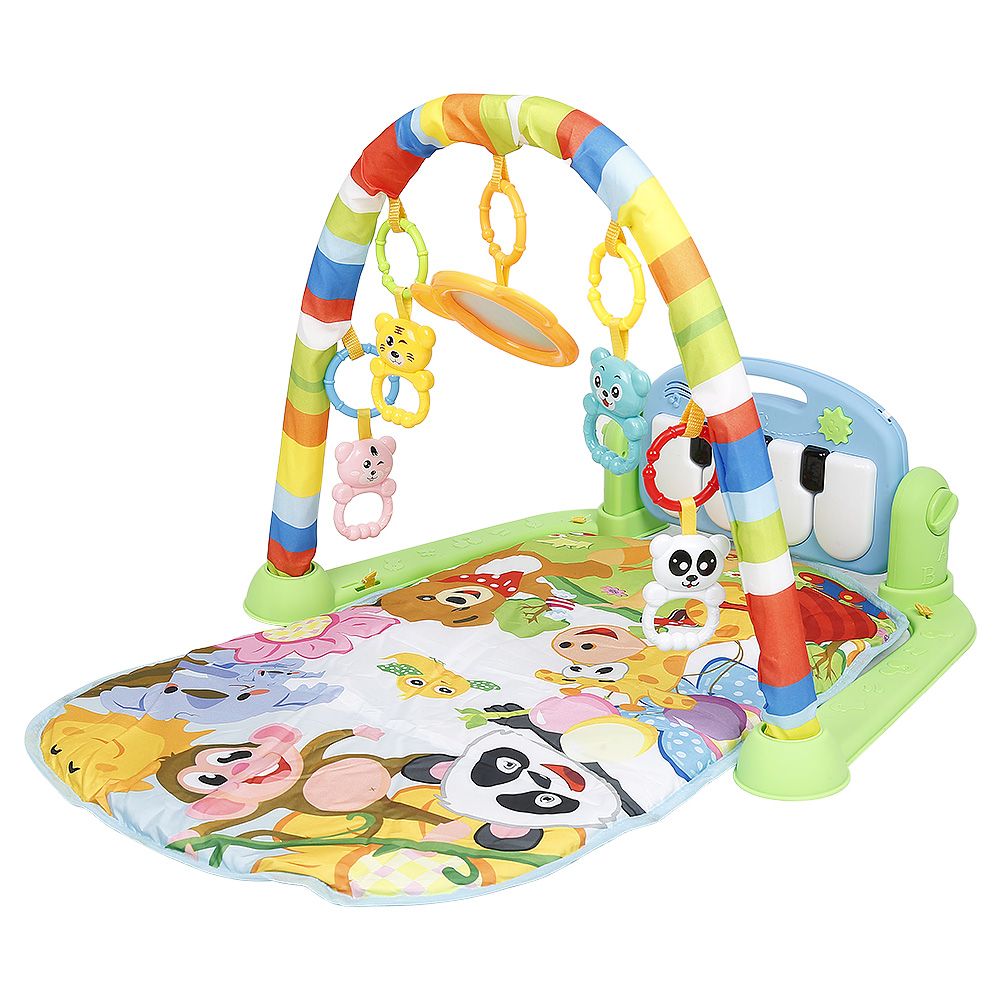 TAPIS D'EVEIL avec Musique pédale de piano Vert Jouet Cadre de fitness - Tapis de Jeu Musical et Évolutif -CYA