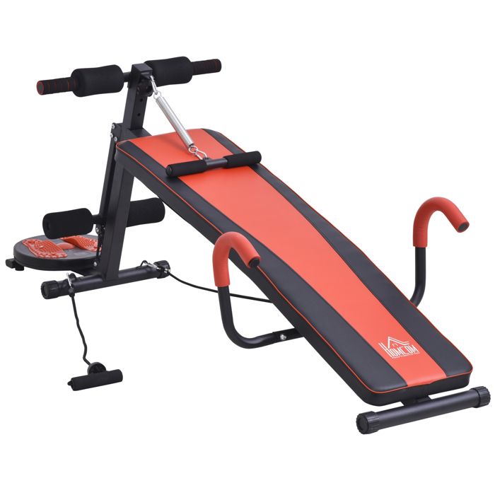 Banc de musculation pliable m 166x53x60cm Noir