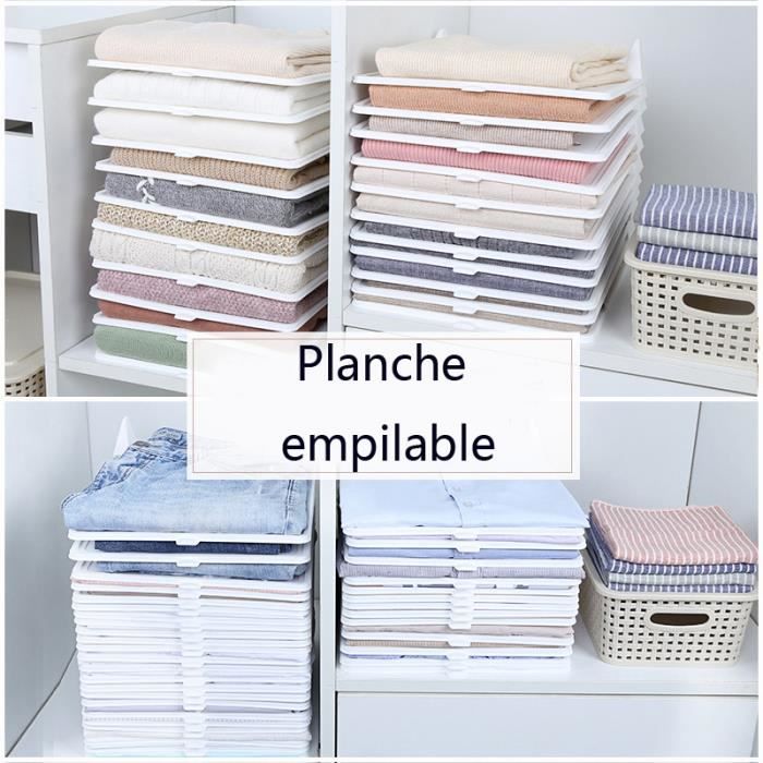 Chemises Chandails Organisateur Garde Robe Tiroir Chemise Bureau Vertical Dossier Pliage Conseil Vêtements Dossier Document 10Pcs