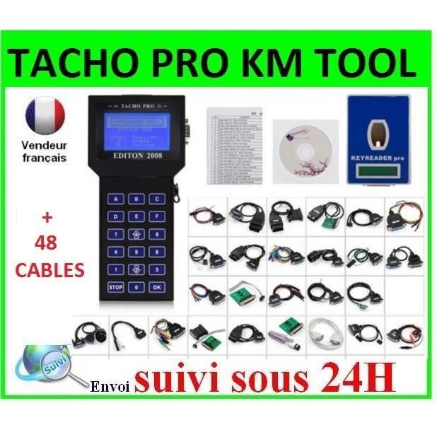 TACHO PRO 2008 KM PROG TOOL - Correction Kilométrique - UNITE CENTRALE + CABLES