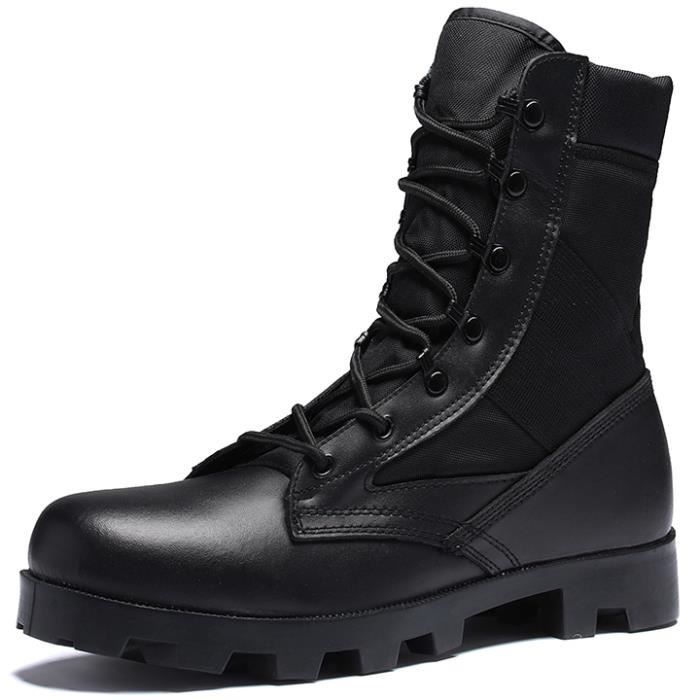 XBootsMalone pour Homme Mid Haute durabilité lacé Bottes Durable armée Combat Chaussures Respirant Tactique de randonnée