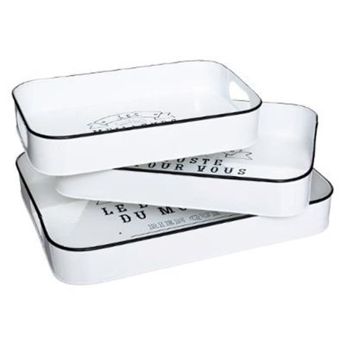 Lot de 3 Plateaux Métal \
