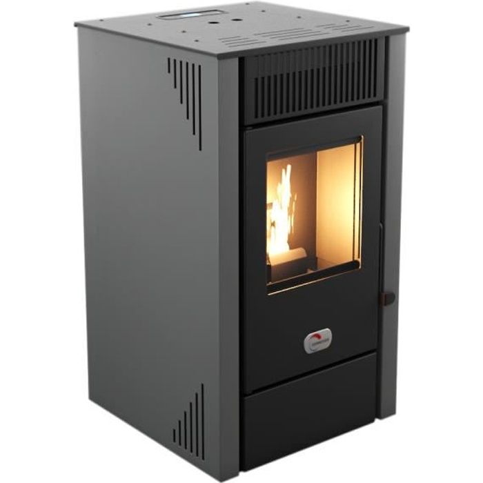 Poêle à granulés air Anita 10 kW Gris Sannover