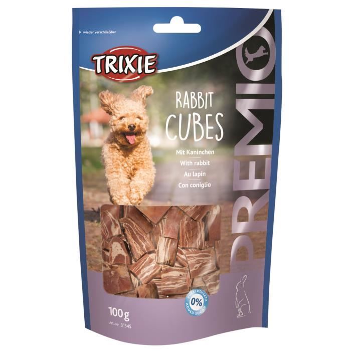 TRIXIE Rabbit Cubes Premio - 100g - Pour chien