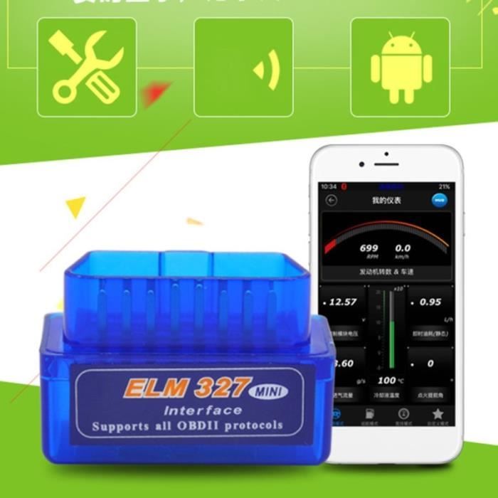 Lecteur De Code Outil Scan Voiture Scanner Obd V2.1 Mini Elm327 Obd2 Bluetooth Auto Obdii 2 Elm 327 Testeur Diagnostic Pou - 245060